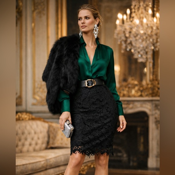 DVF Scotia Lace Pencil Skirt NWT - Picture 17 of 17